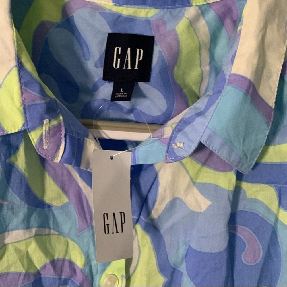 Gap Colorful Abstract Print Shirt, size L - Picture 2 of 2